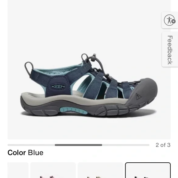 Keen Newport H2 sandals blue 7.5 women - Picture 2 of 10